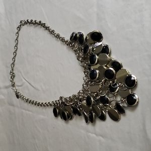 Black and silver tone necklace
